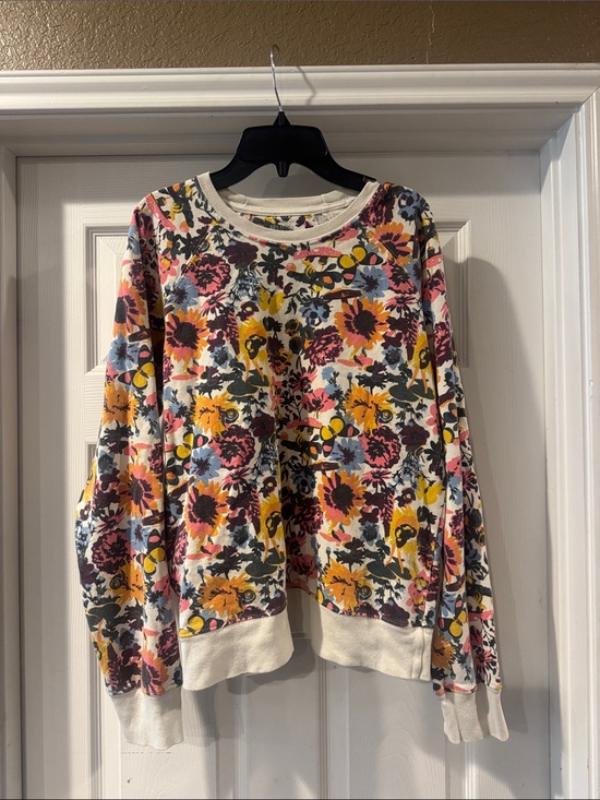 Splits59 Tops - Floral Printed Crewneck Sweatshirt in Cream, Yellow & Pink
